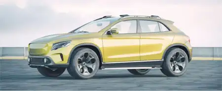 suv gelb gelber SUV